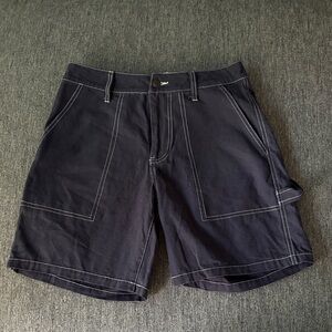 Rhythm dark blue contrast stitch carpenter shorts